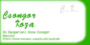 csongor koza business card